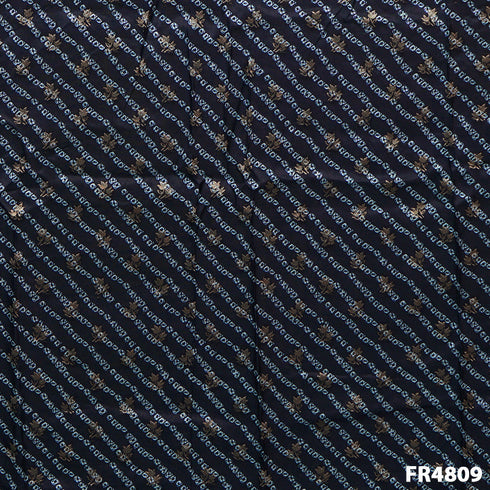 Bandhani Print Banarasi Silk Fabric-Fr4808